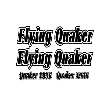 FLYING QUAKER - Vintage Decal set