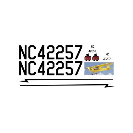 scale piper cub decal set set 3