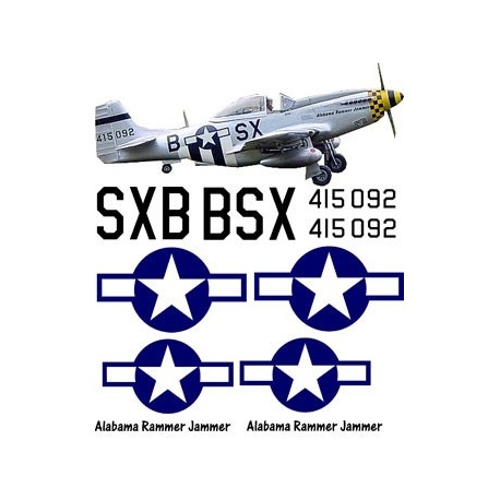 North american P51-D Decal set 1