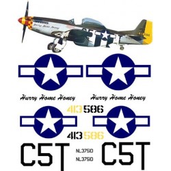 North american P51-D Decal set 4