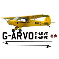 scale piper cub decal set set 4