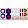 Curtis P40 Kittyhawk 8th scale decal set