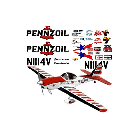 Super Chipmunk Pennzoil Decal Sets (fixed gear)