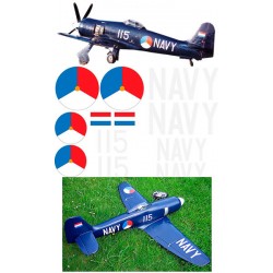 8th scale sea fury set -Dutch roundels