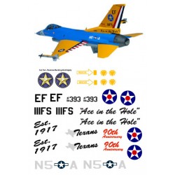 scale F16 from the USAF 111st fighter squadron Decal Sets