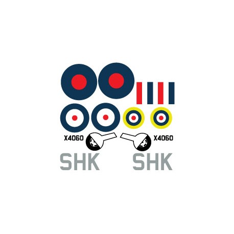 Spitfire decal sets Mk1- with wheels