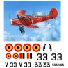 Quarter scale Stampe Decal Set