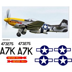 P51-D Mustang Decal Set - NEVER MISS