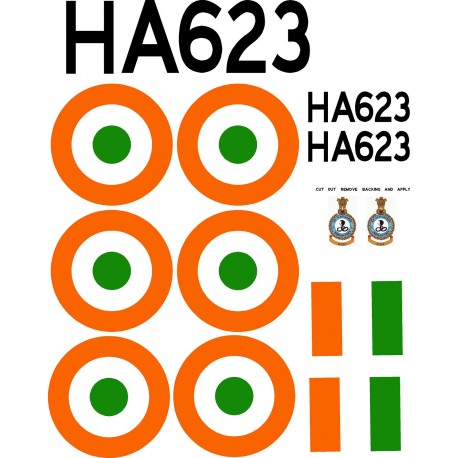 Hawker Tempest scale - India decal sets