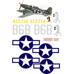 P51-D Mustang Decal Set - DESERT RAT